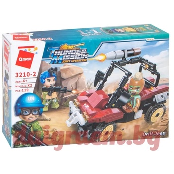 Image 1 of Qman Конструктор qman Военен джип 3210-2 (q3210-2)