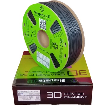 Polyamide (Nylon) CF филамент 1.75мм 1кг PRO Черно (NL00701)