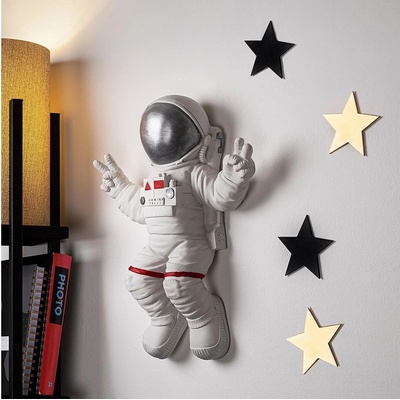 Asir | Nástěnná dekorace 47x35 cm astronaut stříbrná | AS2003