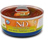 Farmina N&D Cat Adult Pumpkin, Boar & Apple - пълноценна мокра храна без зърнени култури за котки над 1 година с глиганско месо, тиква и ябълка, консерва - 70гр