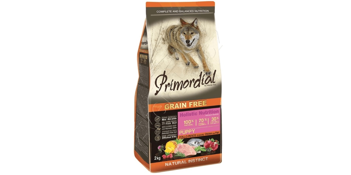 Dvoukilové balení granulí  pro štěňata Primordial Puppy Grain Free Chicken & Sea Fish