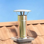 vidaXL Разширение за комин Сребрист 35 x 35 x 65 см Неръждаема стомана (42008445)