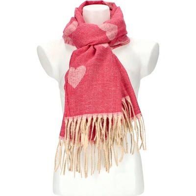 Cashmere dámsky fuchsiovo ružový teplý dlhý zimný šál