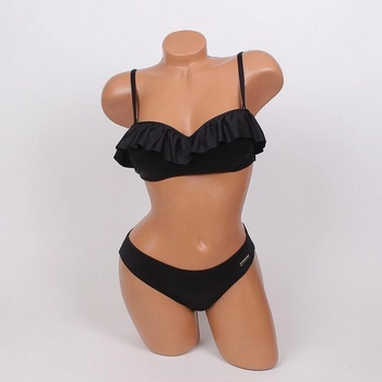 Image 1 of Дамски бански в черно с къдрички - чашка b