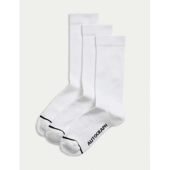 Marks & Spencer Спортни чорапи от смес Supima® памук, 3 бр. Marks & Spencer бели Marks & Spencer | Byal | МЪЖЕ | 39 1/2-41