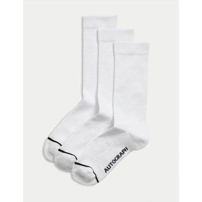 Marks & Spencer Спортни чорапи от смес Supima® памук, 3 бр. Marks & Spencer бели Marks & Spencer | Byal | МЪЖЕ | 39 1/2-41
