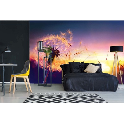 DIMEX ART Самозалепваща се флизелинова фототапета летящ пух от глухарче 375 x 250 см