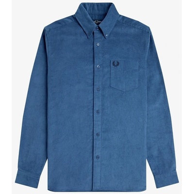 Fred Perry Mens Long-Sleeve Corduroy Shirt - Midnight F57