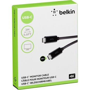 Belkin F2CU049bt2M-BLK USB-C to USB-C monitor, 2m, černý