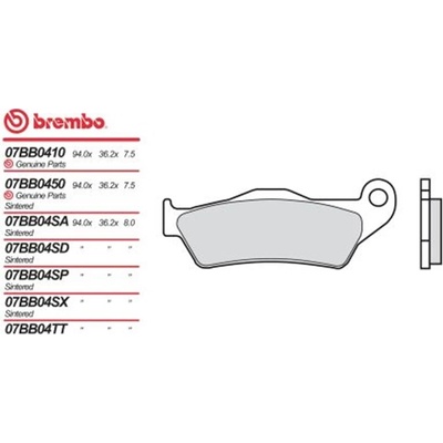 Zadní brzdové destičky Brembo KTM 1290 SUPER ADVENTURE R 2017 - směs 83 – Hledejceny.cz