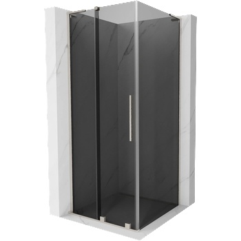 Mexen Velar L плъзгаща душ кабина 100 x 100 см, графит, четкан никел - 871-100-100-43-97 (871-100-100-43-97)