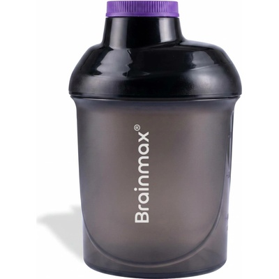 BrainMax plastový shaker (šejkr), černý, 300 ml