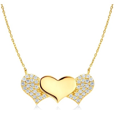 Savicki Náhrdelník srdce žlté zlato, diamant SAVMAYN-LBR-373