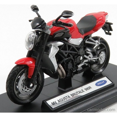 Welly Mv agusta Brutale 990r 2012 Červená Černá 1:18