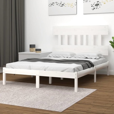 Petrashop 3104749 Rám postele bílý / masivní dřevo