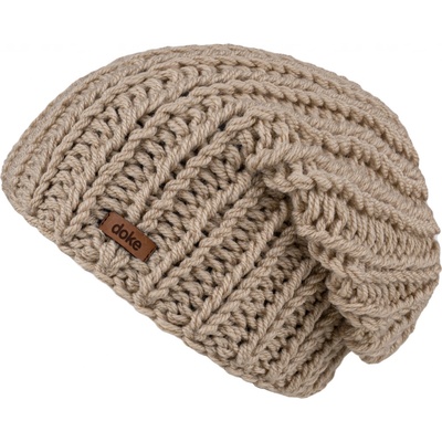 Doke Pletená čiapka rib sisal