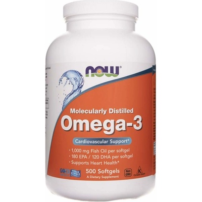 Now Foods Omega-3 Molecularly Distilled 500 kapsúl