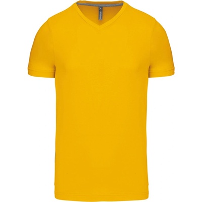 Kariban v-neck k357 / Мъжка тениска с къс ръкав - жълта m (20k35720002)