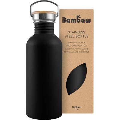 Bambaw Fľaša z nehrdzavejúcej ocele 1000 ml Jet Black