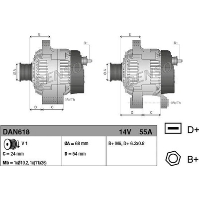generátor DENSO DAN618