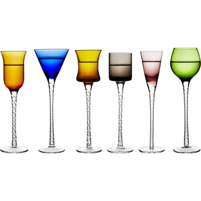 Lyngby Glas Sklenice na panáka Snapselglas 6| barevné 50 ml