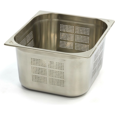 Gastronádoba 2/3 GN - perforovaná - hloubka 20 cm - 32,5 x 35,4 cm - nerezová ocel