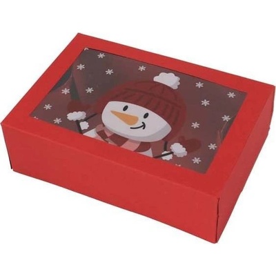 Krabička na vánoční cukroví sněhulák 22x15x7cm Cakesicq – Zboží Dáma