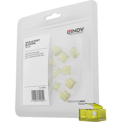 Lindy rj45 портов накрайник жълт 20 броя ключ 40470 (40483)