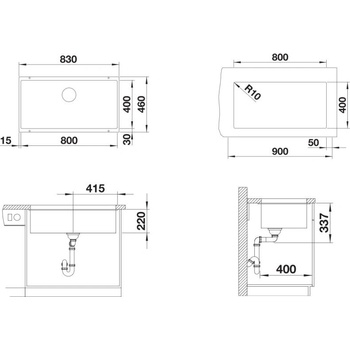 Image 1 of BLANCO SUBLINE 800-U (523150)