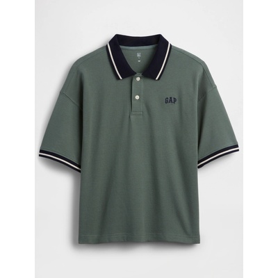 GAP detské oversize polo tričko s logom zelená