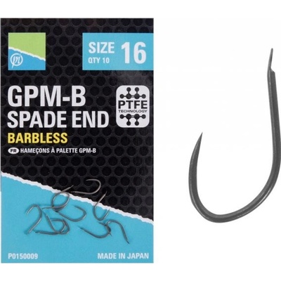 Preston Innovations GPM-B Spade End Hooks vel.12 10 ks