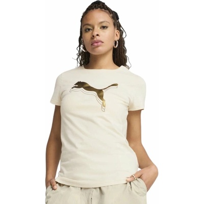 Puma ESS Metallic Tee W 68499587 alpine snow/metallic gold