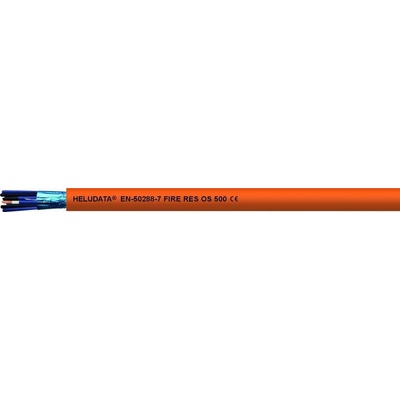 Helu 11016557 nástrojový kabel HELUDATA® EN50288-7 FIRE RES OS 500 2 x 2 x 1.5 mm² oranžová 100m