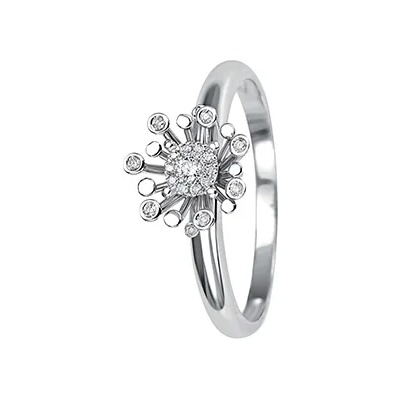 Bliss Дамски златен пръстен с диаманти Bliss 20067020 (20067020)