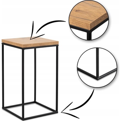 DekorStyle Stojan na květiny Basic Loft 40 cm černý – Zboží Dáma