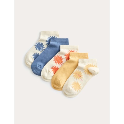 Marks & Spencer Къси чорапи Trainer Liners с високо съдържание на памук, 5 чифта в опаковка (6 малко - 7 голямо) Marks & Spencer крем Marks & Spencer | Bezhov | Момчешки | 12+3+