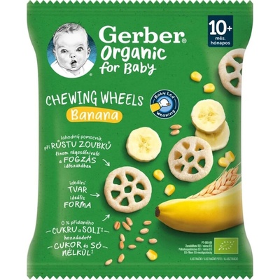 Gerber BIO Organic křupavá kolečka s banánem 28 g