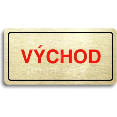 ACCEPT Piktogram VÝCHOD - zlatá tabulka - barevný tisk