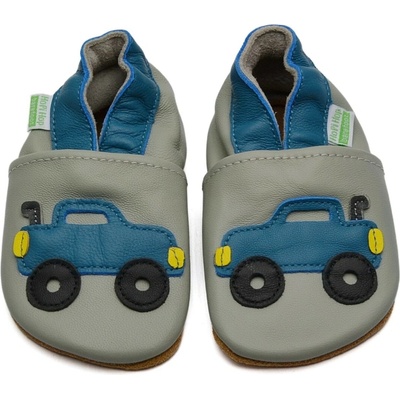 Hopi Hop barefoot kožené capáčky AUTO na šedé