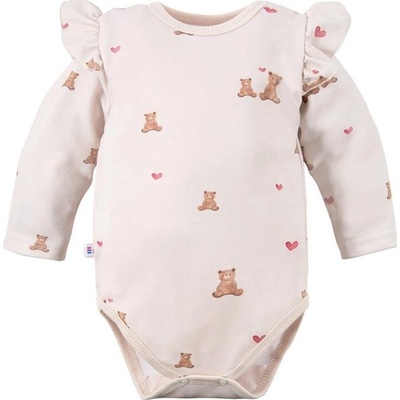 Eevi Body s dlhým rukávom Hearts&Bears ecru
