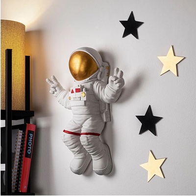 Asir | Nástenná dekorácia 47x35 cm astronaut zlatá | AS2001