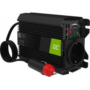 GREEN CELL Инвертор green cell pro, 12v, 150w/300w, Модифицирана синусоида (gc-invert-12v-150-invgc06)