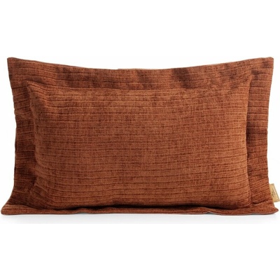 Takoy Povlak na polštář 40x60 cm z žinylkové látky cihlový s jemnými proužky Eva Minge Elegante-HF-476293 | 30 x 50 cm