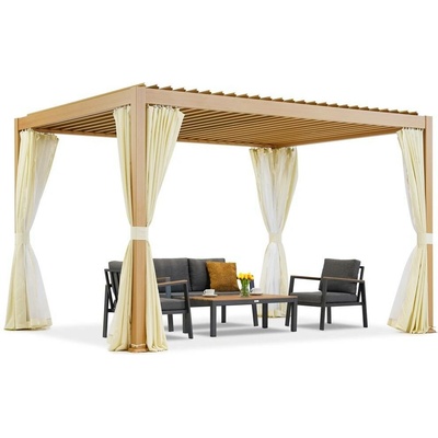 Garden Point Lagos Premium 3x4 dřevěná volně stojící terasová pergola - bílá