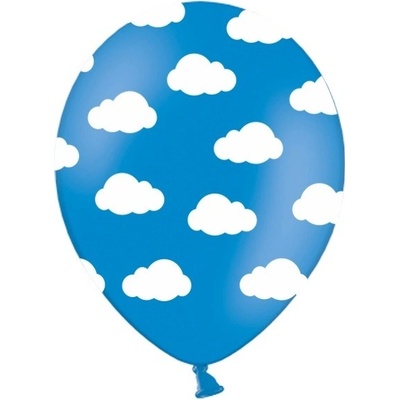 PartyDeco Balónek pastelový Oblaky chrpa modrá