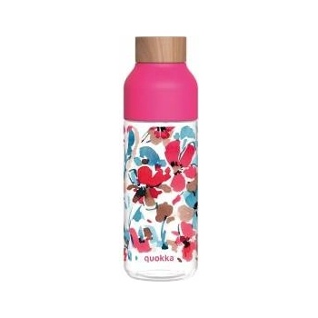 QUOKKA Ice - Ecozen water bottle 720 ml (Red Flowers)