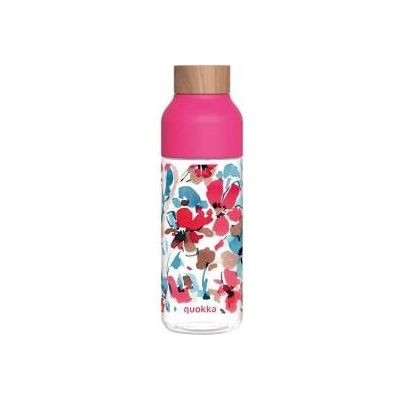 QUOKKA Ice - Ecozen water bottle 720 ml (Red Flowers)