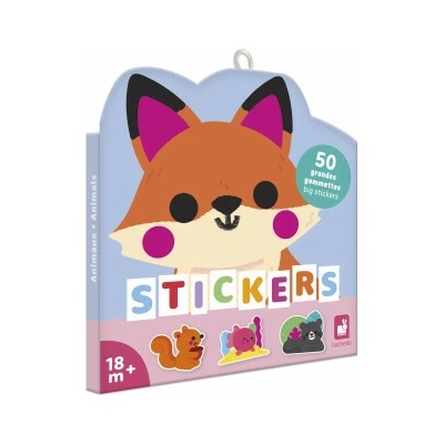 Janod Stickers veľké samolepky zvieratká 50 ks