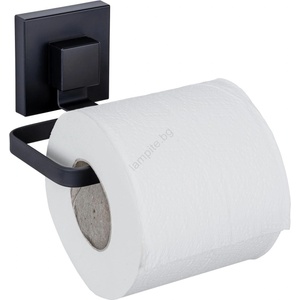 WENKO 71447800 - Държач за тоалетна хартия VACUUM-LOC QUADRO ED 14x11 cm черен (WE0752)