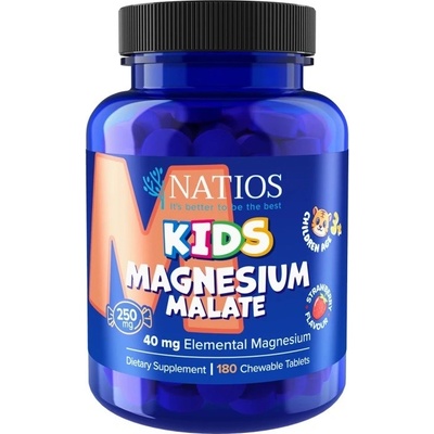 Natios Kids Magnesium Malate 250 mg jahoda 180 cucacích tablet